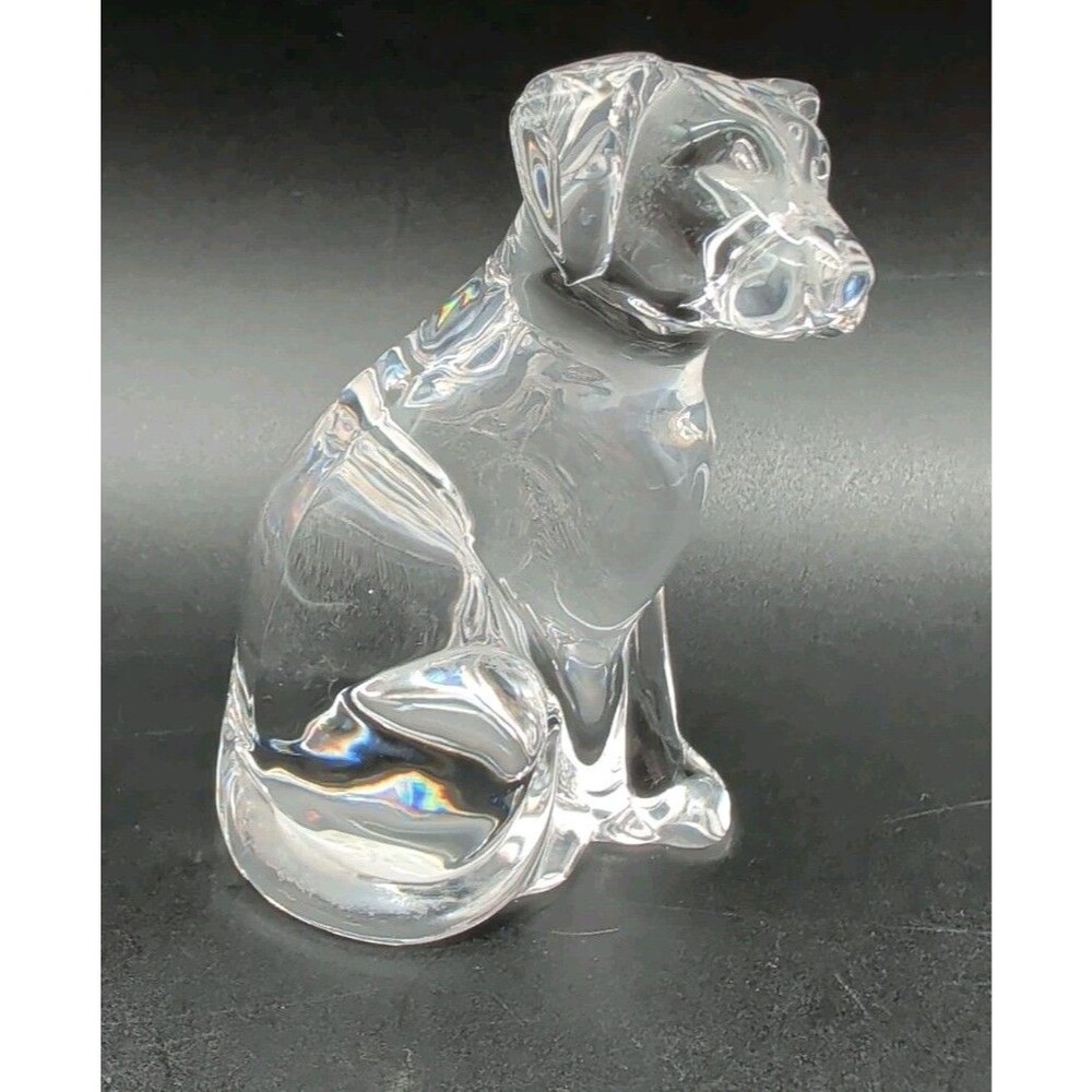 LENOX FULL Lead Crystal Vintage Dog Figurine 3.75” Germany